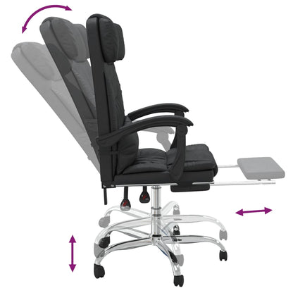 Office chair massage adjustable artificial leather black