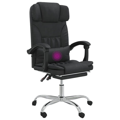Office chair massage adjustable artificial leather black