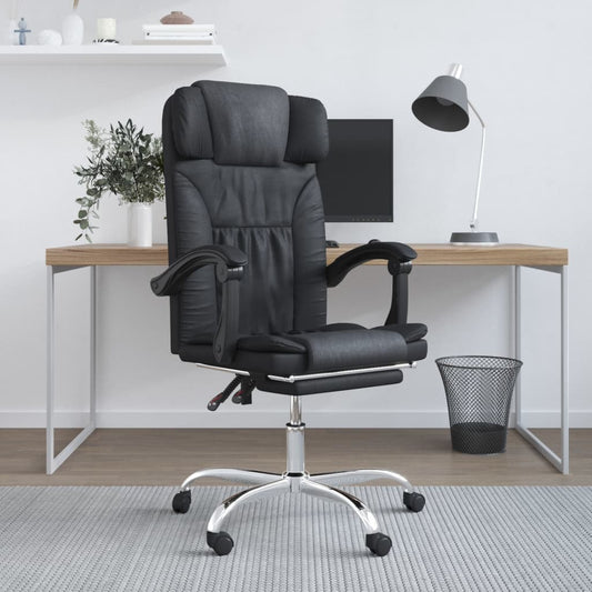 Office chair massage adjustable artificial leather black