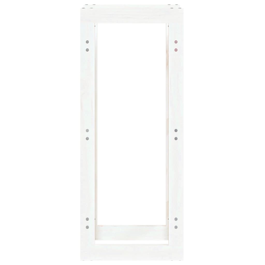  Haardhoutrek 41x25x100 cm massief grenenhout wit