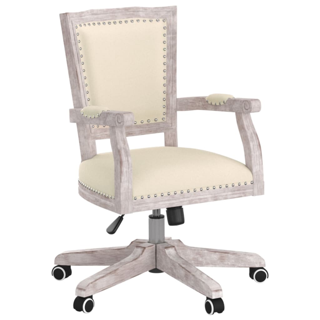 Office chair swivel linen beige