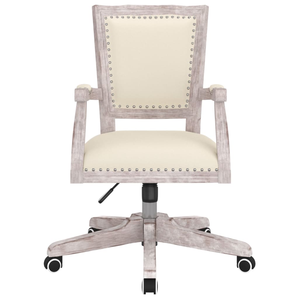 Office chair swivel linen beige