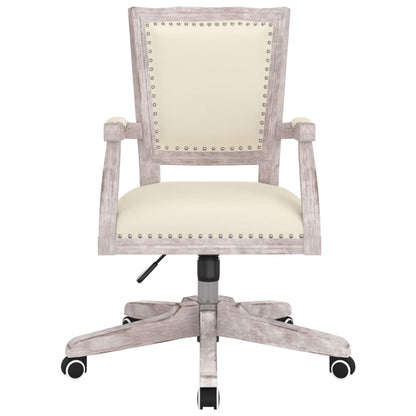 Office chair swivel linen beige