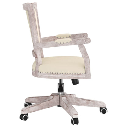 Office chair swivel linen beige