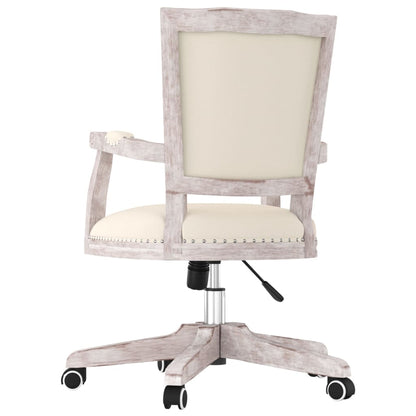 Office chair swivel linen beige