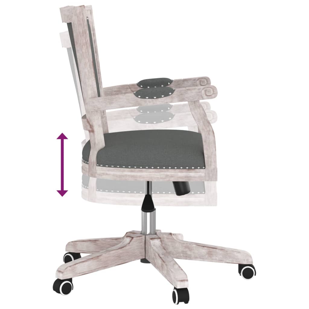 Office chair swivel fabric dark gray