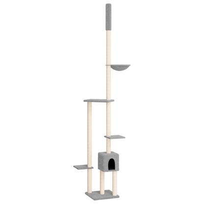Cat furniture floor to ceiling 258.5-284.5 cm light gray