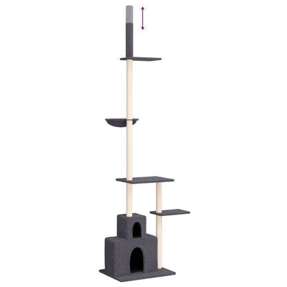 Cat furniture floor to ceiling 250.5-276.5 cm dark gray