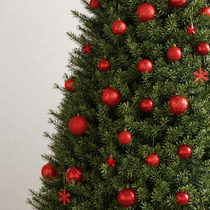 111-delige Kerstballenset polystyreen rood