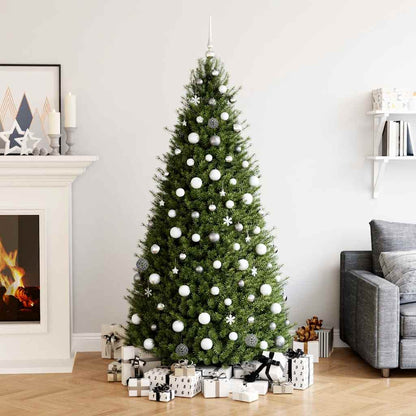 111-delige Kerstballenset polystyreen wit en grijs