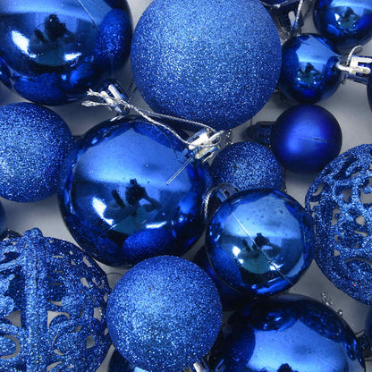 111-delige Kerstballenset polystyreen blauw