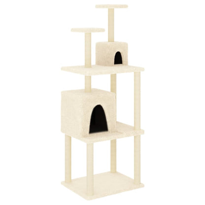Cat furniture with sisal scratching posts 167 cm cream-colored