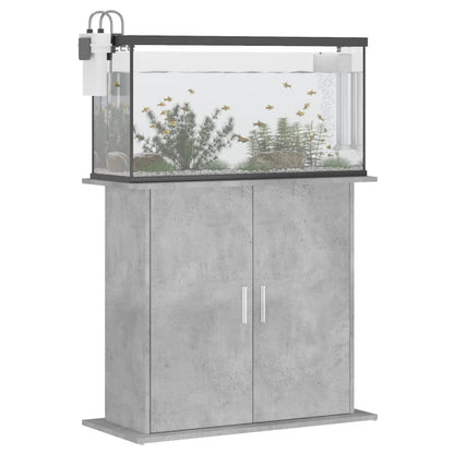 Aquariumstandaard Betongrijs 81x36x73 cm Bewerkt hout