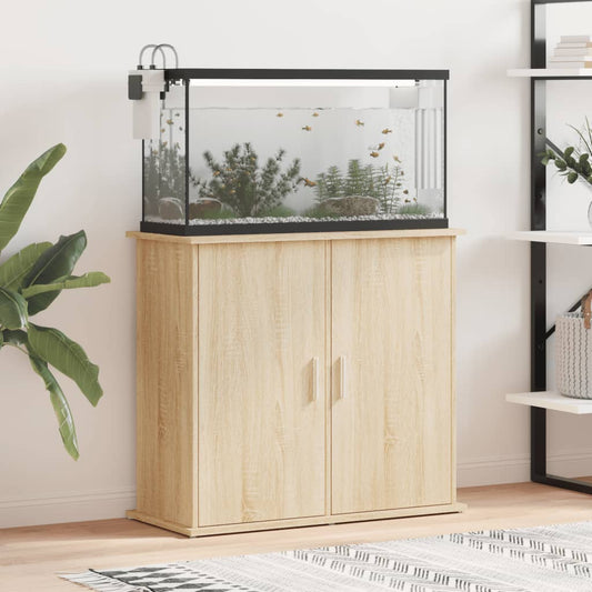 Aquarium stand 81x36x73 cm processed wood sonoma oak color