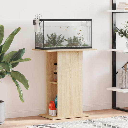 Aquarium stand 60.5x36x72.5 cm processed wood sonoma oak