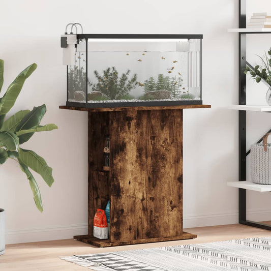 Aquarium stand 75x36x72.5 cm processed wood smoked oak