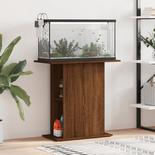 Aquarium stand 75x36x72.5 cm processed wood brown oak color