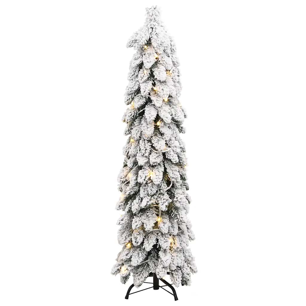 Kunstkerstboom met verlichting en sneeuw 80 LED's 150 cm