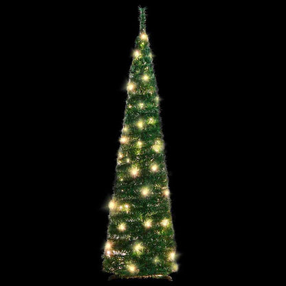 Kunstkerstboom pop-up 50 LED's 120 cm groen