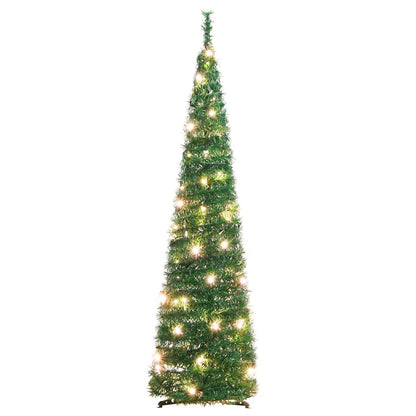 Kunstkerstboom pop-up 50 LED's 120 cm groen