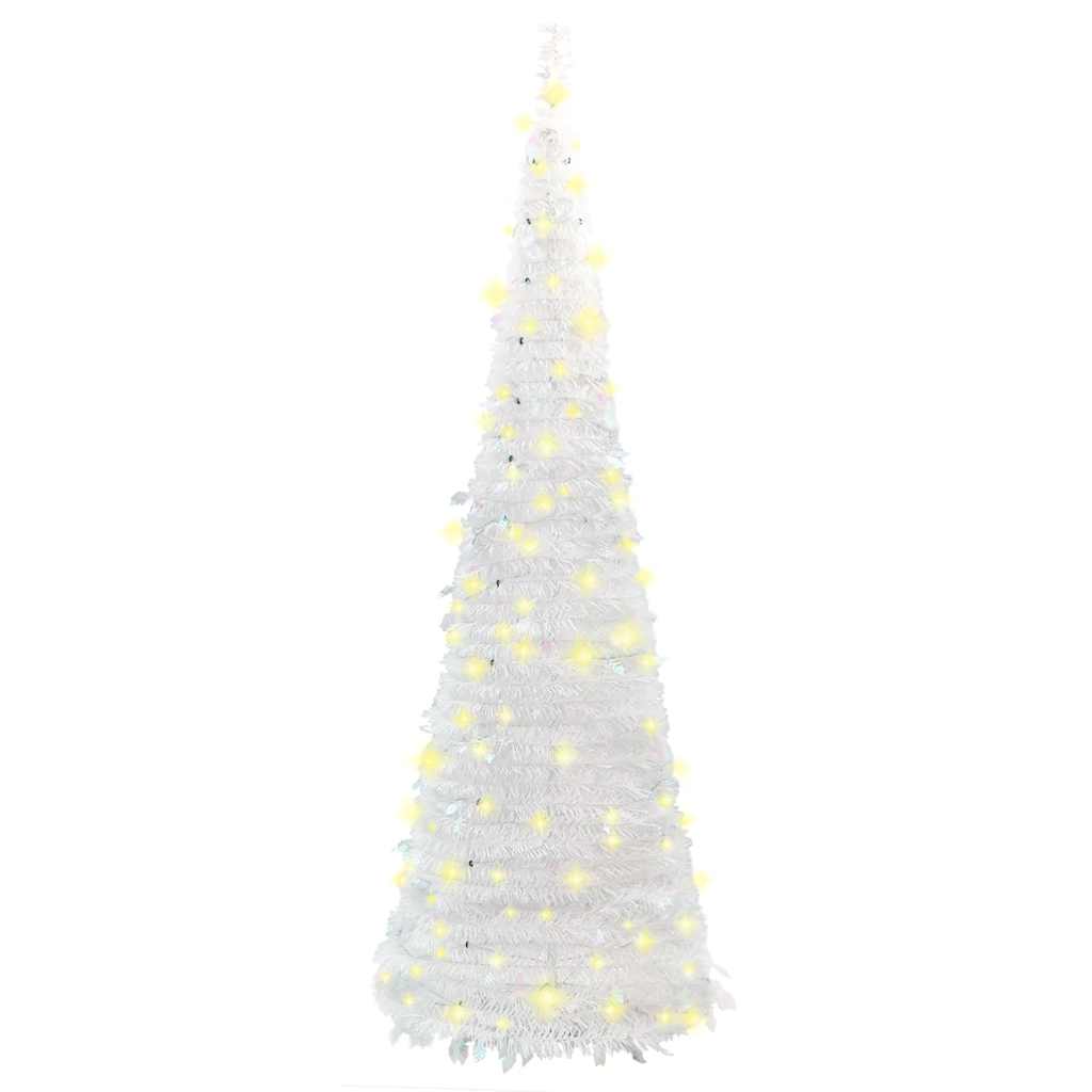 Kunstkerstboom pop-up 150 LED's 180 cm wit