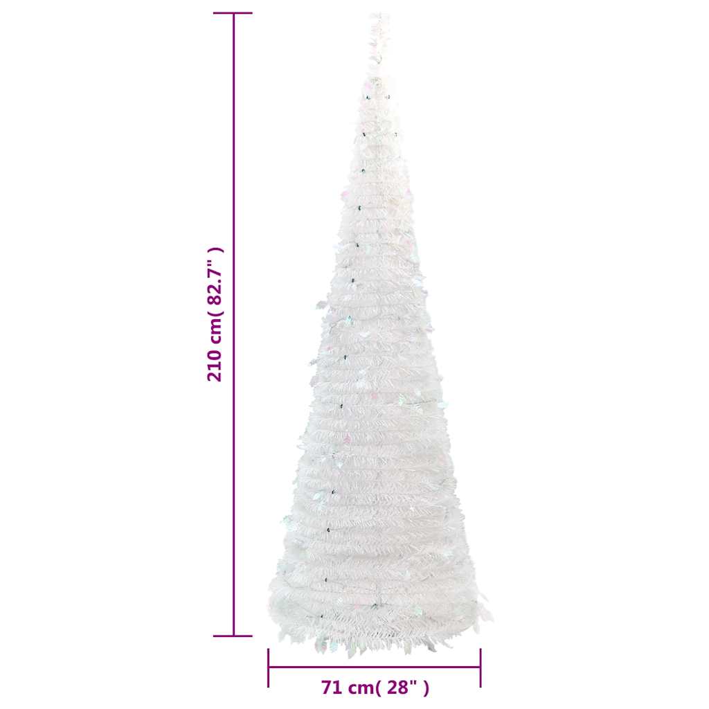 Kunstkerstboom pop-up 200 LED's 210 cm wit