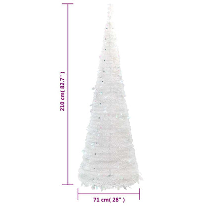 Kunstkerstboom pop-up 200 LED's 210 cm wit