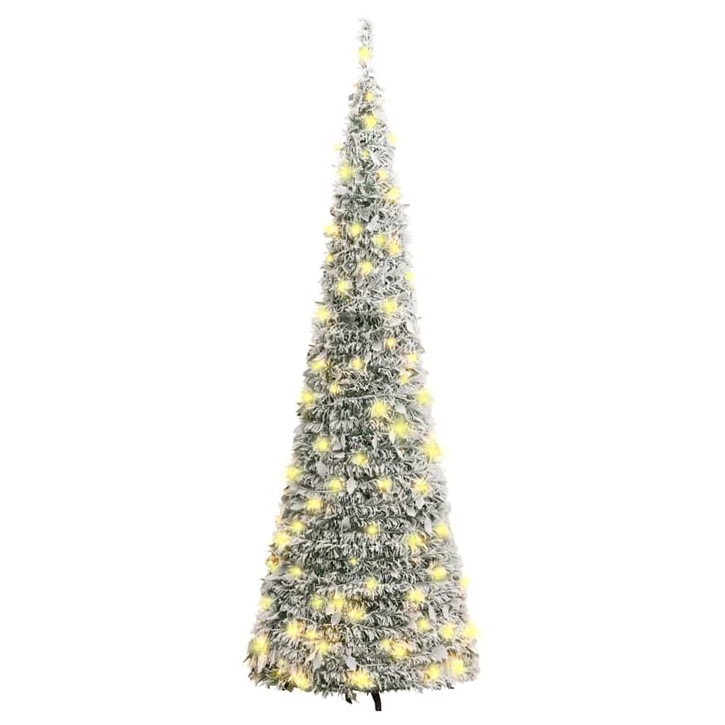Kunstkerstboom pop-up met sneeuw 50 LED's 120 cm