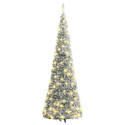 Kunstkerstboom pop-up met sneeuw 50 LED's 120 cm
