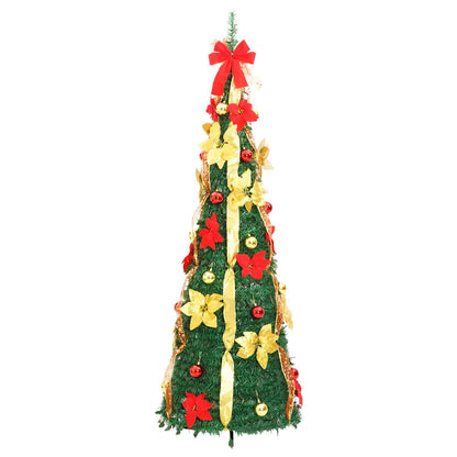 Kunstkerstboom pop-up 50 LED's 120 cm groen