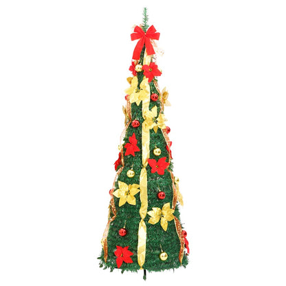 Kunstkerstboom pop-up 150 LED's 180 cm groen