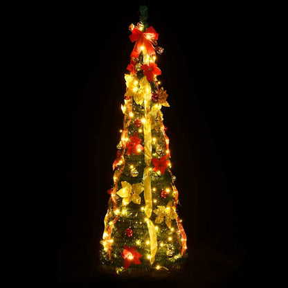 Kunstkerstboom pop-up 200 LED's 210 cm groen