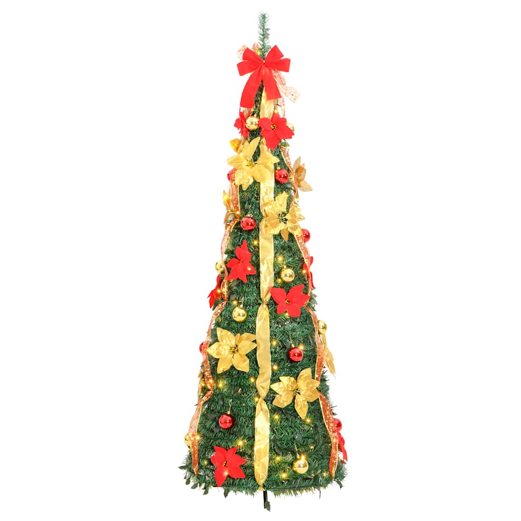 Kunstkerstboom pop-up 200 LED's 210 cm groen