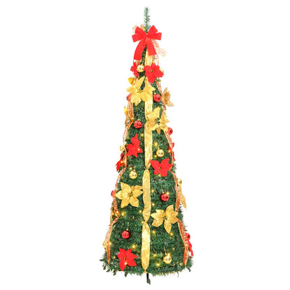Kunstkerstboom pop-up 200 LED's 210 cm groen