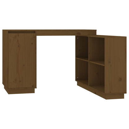 Desk 110x50x75 cm solid pine wood honey brown