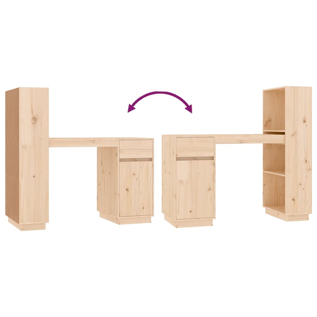 Desk 110x53x117 cm solid pine wood