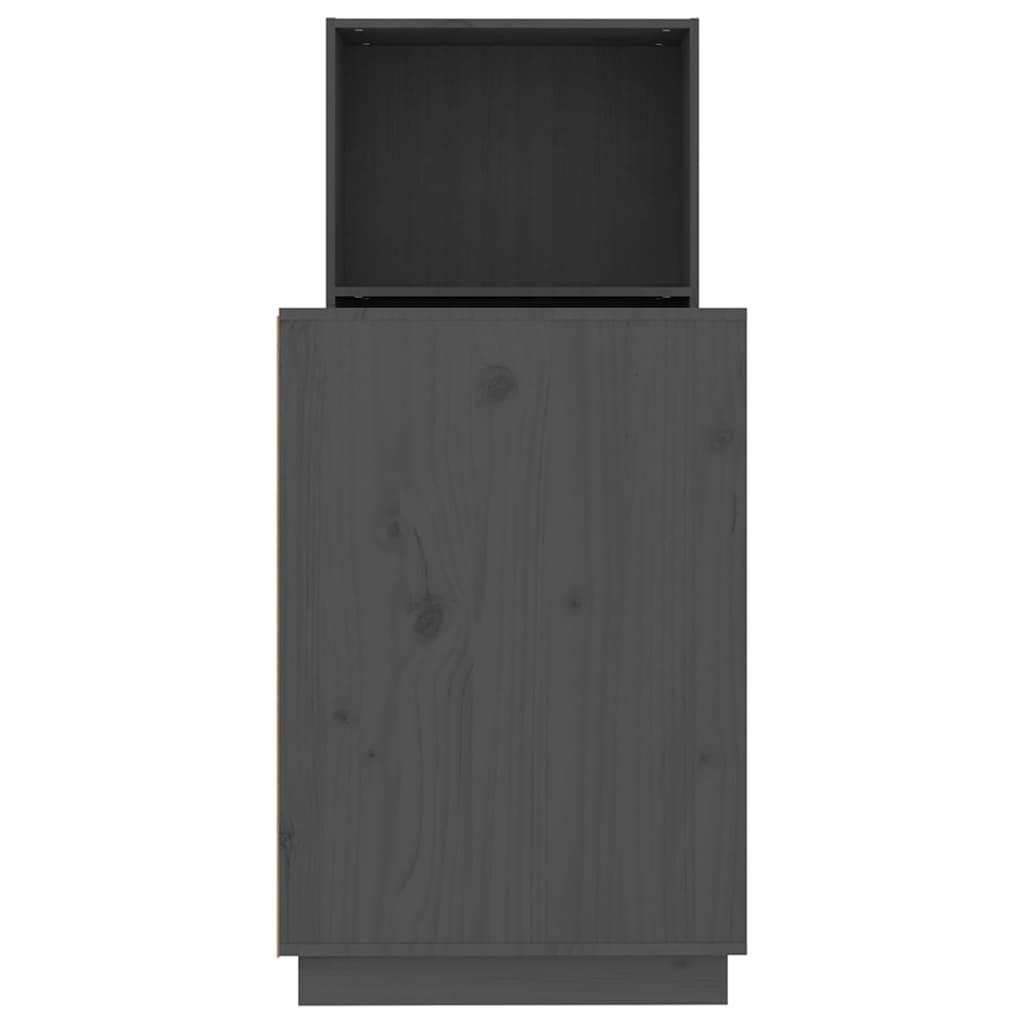 Desk 110x53x117 cm solid pine wood grey