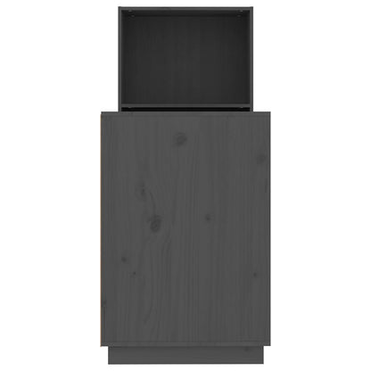 Desk 110x53x117 cm solid pine wood grey