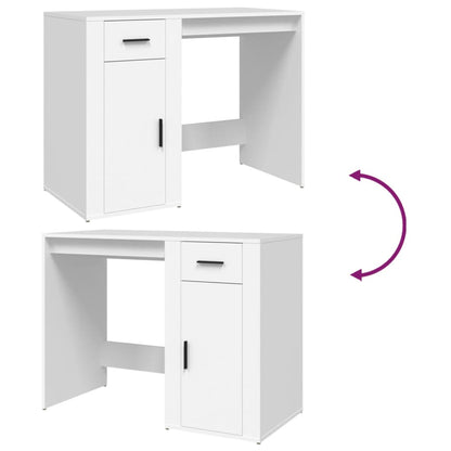 Desk 100x49x75 cm processed wood white