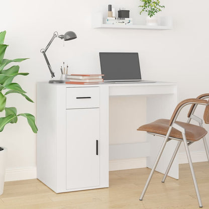 Desk 100x49x75 cm processed wood white