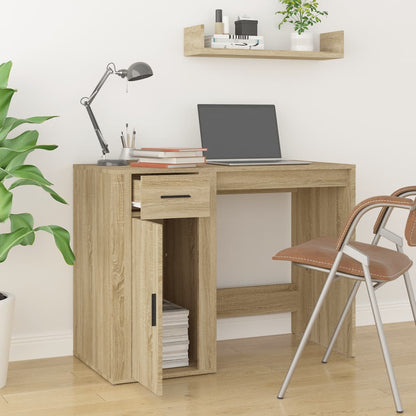 Desk 100x49x75 cm processed wood sonoma oak color