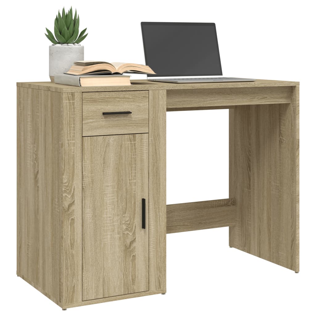 Desk 100x49x75 cm processed wood sonoma oak color