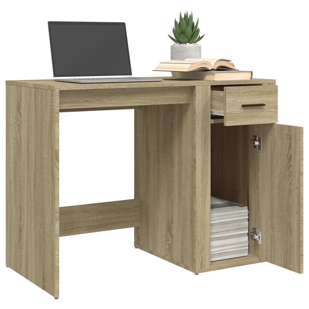 Desk 100x49x75 cm processed wood sonoma oak color