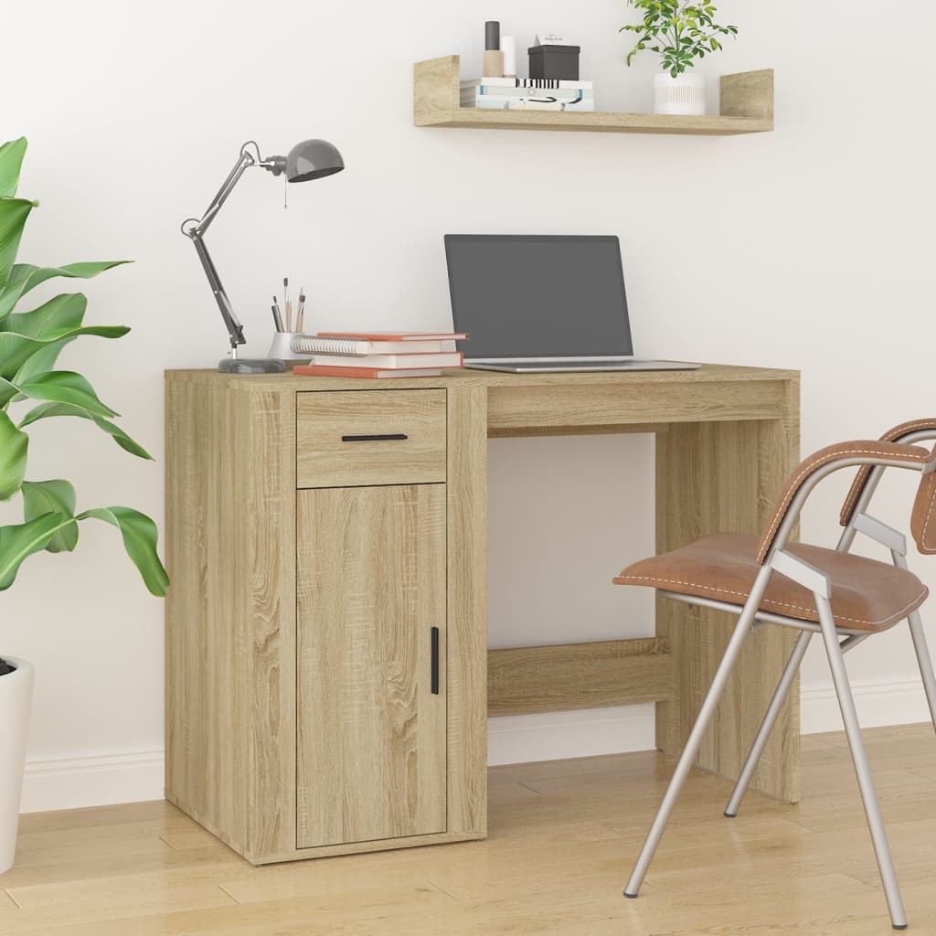 Desk 100x49x75 cm processed wood sonoma oak color