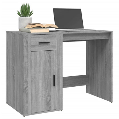 Desk 100x49x75 cm processed wood gray sonoma oak color