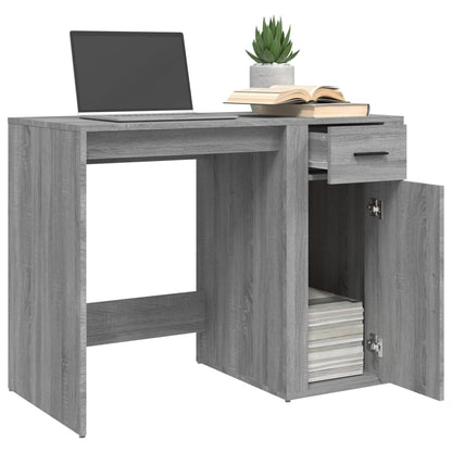 Desk 100x49x75 cm processed wood gray sonoma oak color