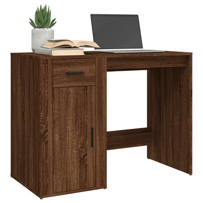 Bureau 100x49x75 cm bewerkt hout bruin eikenkleur