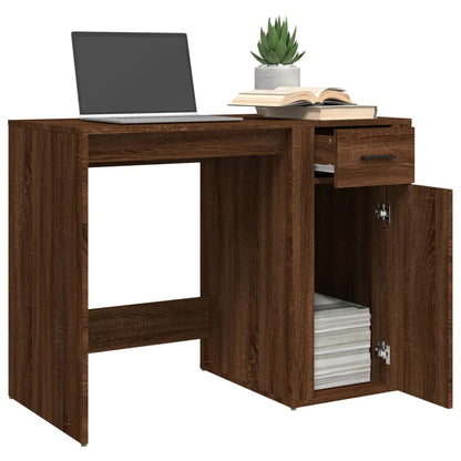 Bureau 100x49x75 cm bewerkt hout bruin eikenkleur