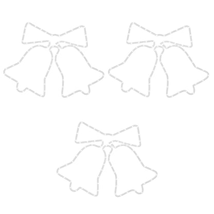 Kerstfiguren klokken met 72 LED's 3 st 50x56 cm