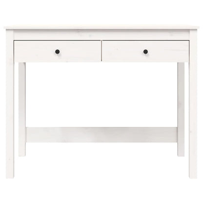 Desk with drawers 100x50x78 cm solid pine wood white
